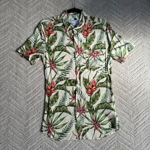 TOPMAN Men's Tropical Print Shirt - Small